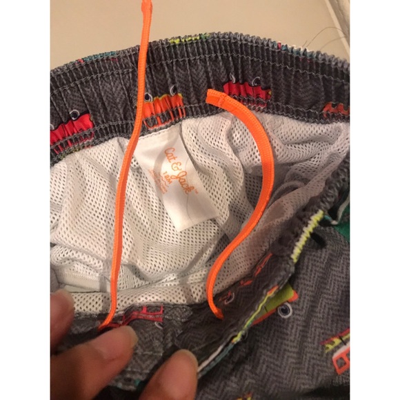 Toddler boy 2 trunks 2 swim shoe bundle LIKE NEW - Picture 3 of 5